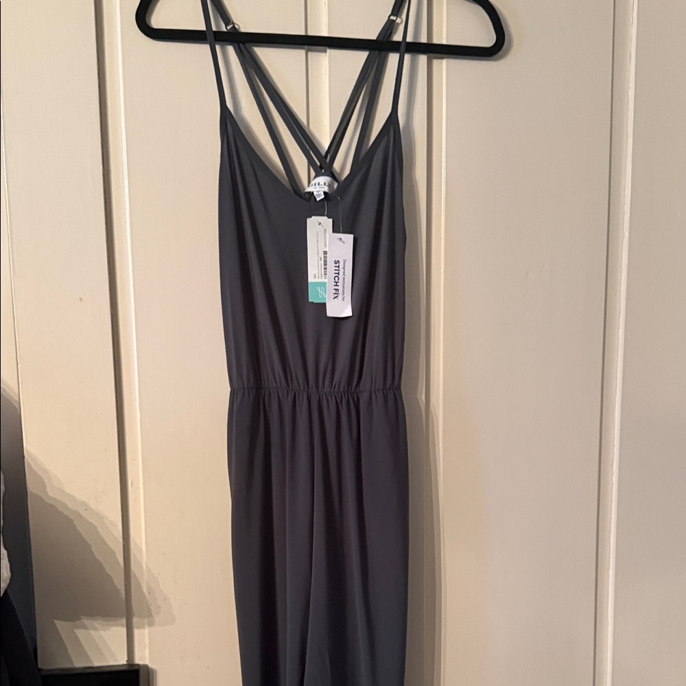 Dark green Strappy Jumpsuit NWT